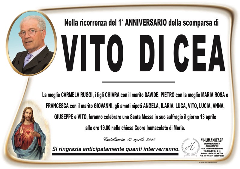 Anniversario di Vito Di Cea