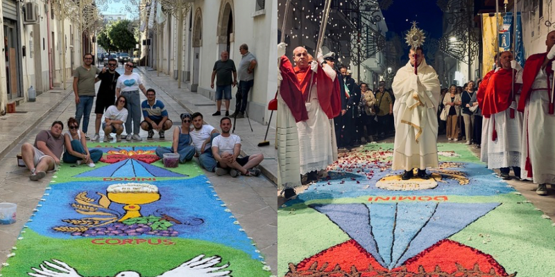 L'infiorata artistica conquista il corso di Mottola