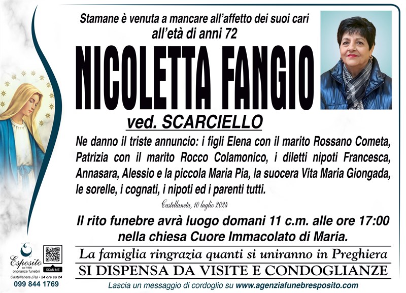 Trigesimo di Nicoletta Fangio