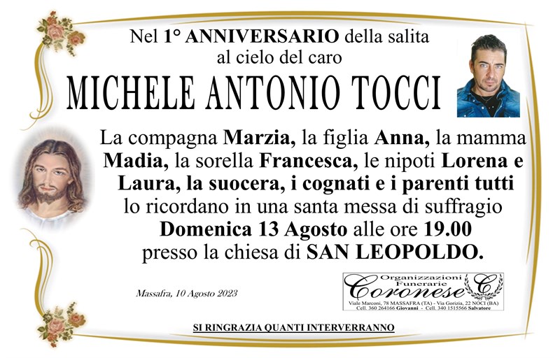 Anniversario di Michele Antonio Tocci
