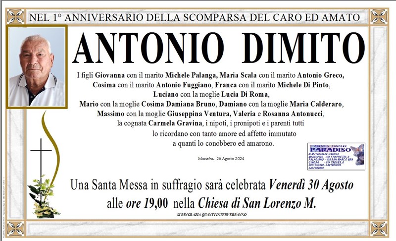 Anniversario di Antonio Dimito