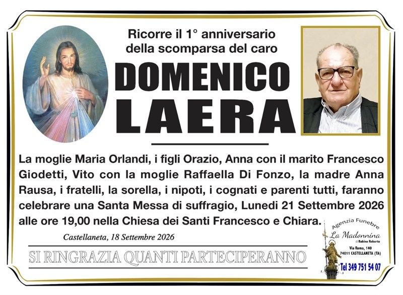 Anniversario di Domenico Laera