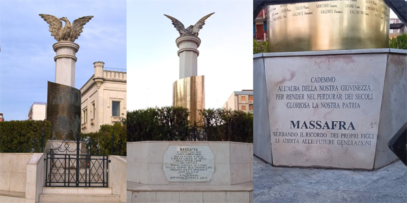 Monumento ai Caduti, il prima e il dopo