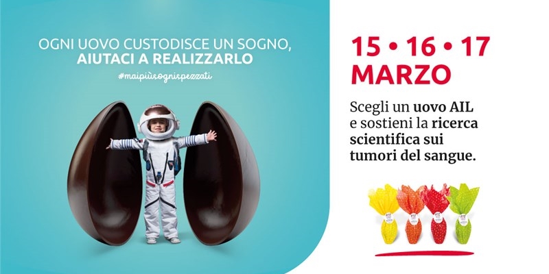 Tornano le uova di Pasqua solidali dell'AIL