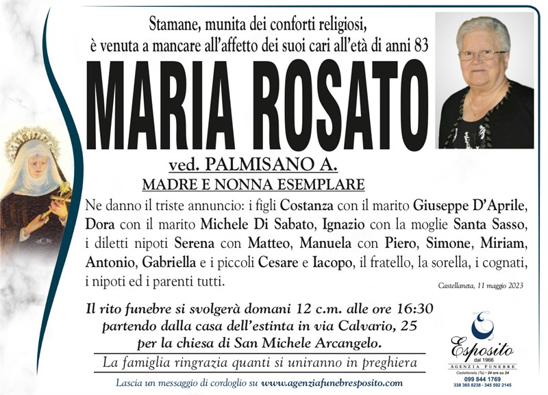 Trigesimo di Maria Rosato