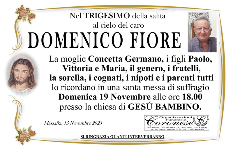 Trigesimo di Domenico Fiore