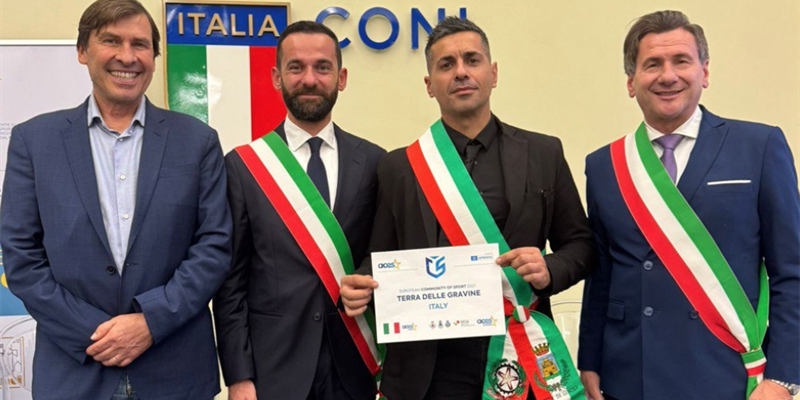 Comunità europea dello sport 2027: Ginosa, Laterza e Castellaneta ce l'hanno fatta