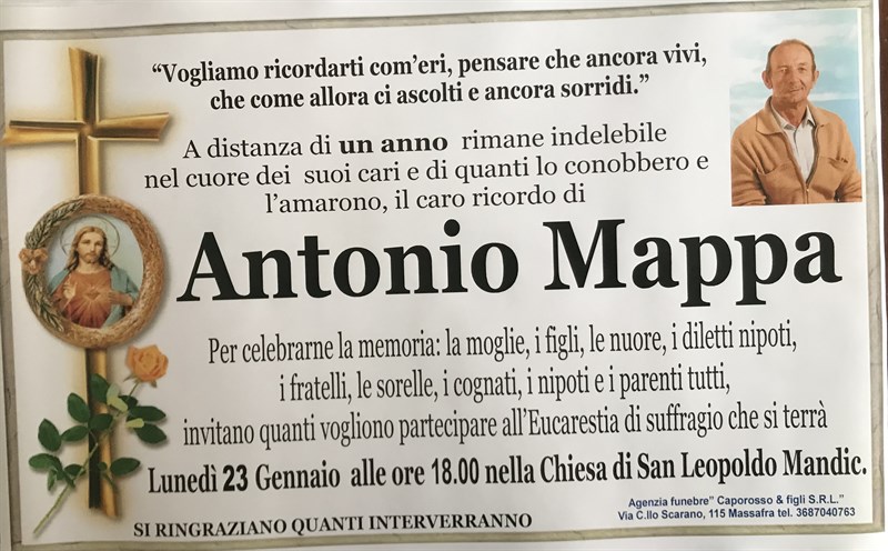 Anniversario di Antonio Mappa