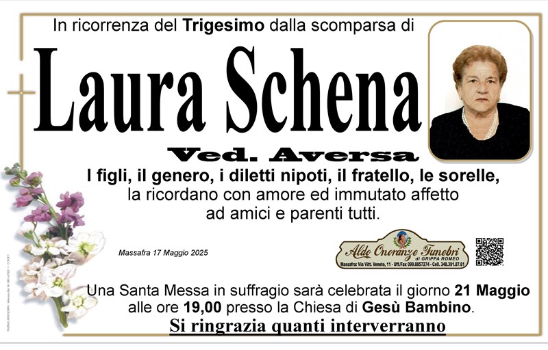 Trigesimo di Laura Schena