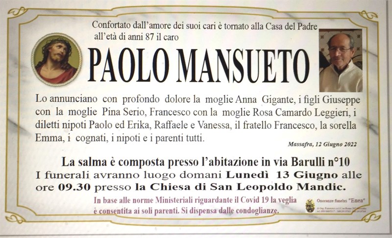 manifesto funebre