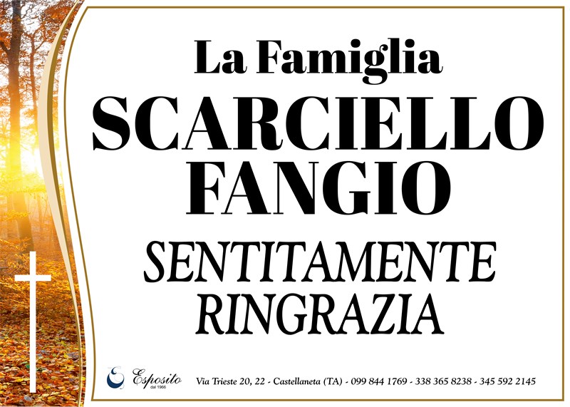 Ringraziamento di Nicoletta Fangio