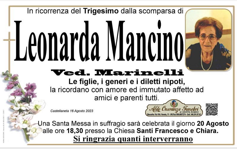 Trigesimo di Leonarda Mancino