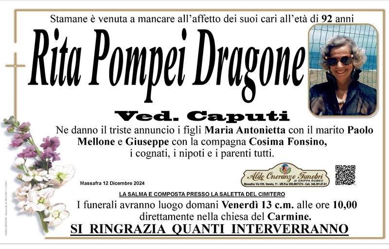 Trigesimo di Rita Pompei Dragone