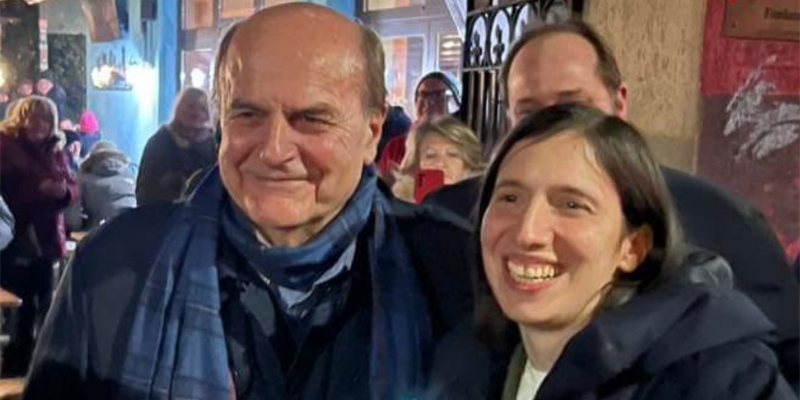 Pier Luigi Bersani e Elly Schlein