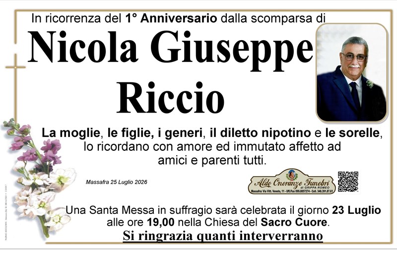 Anniversario di Nicola Giuseppe Riccio