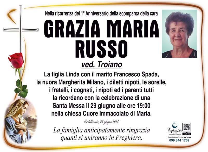 Anniversario di Grazia Maria Russo