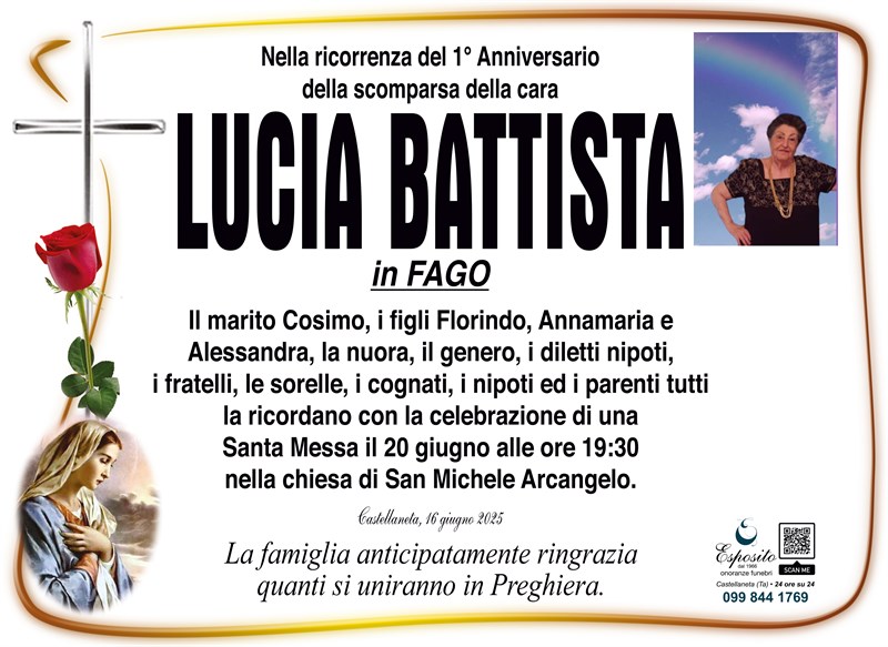 Anniversario di Lucia Battista
