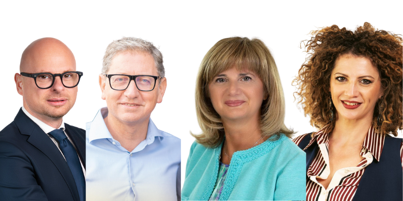 Da sinistra: Gentile, Quarto, Guglielmi e Lazzaro Da sinistra: Gentile, Quarto, Guglielmi e Lazzaro