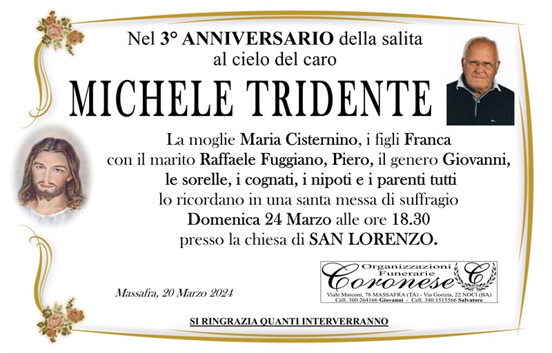 Anniversario di Michele Tridente