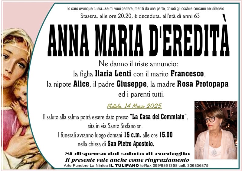 manifesto funebre