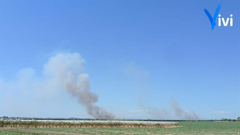 Fiamme in contrada Gaudella: canadair in azione