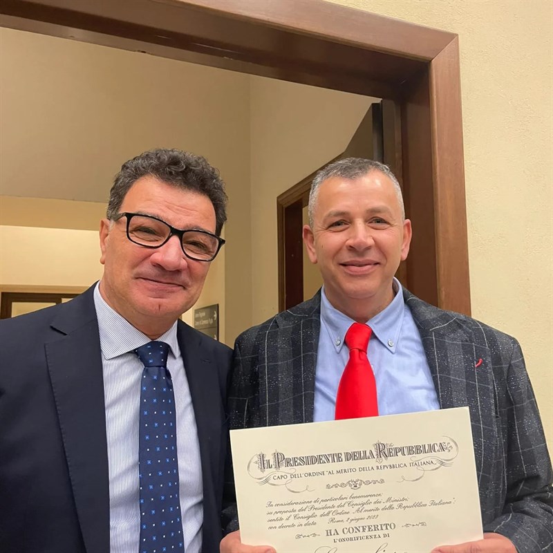 Il cavalier Favale con il segretario del prefetto 