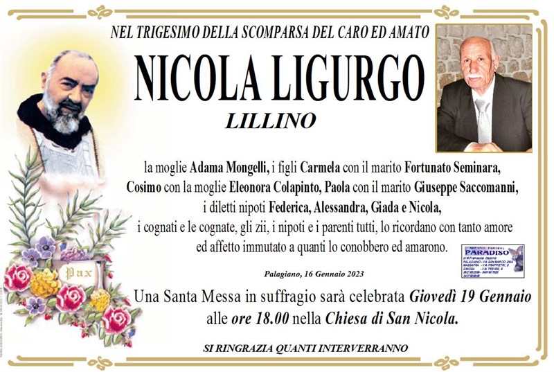 Trigesimo di Nicola  Ligurgo