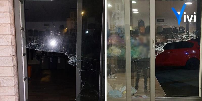 Fiamma ossidrica e vetri infranti: maxi furto in profumeria