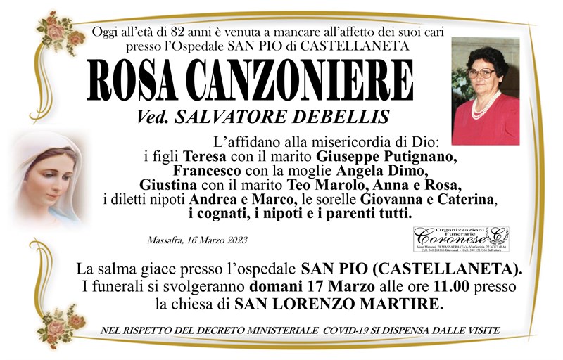 Trigesimo di ROSA CANZONIERE