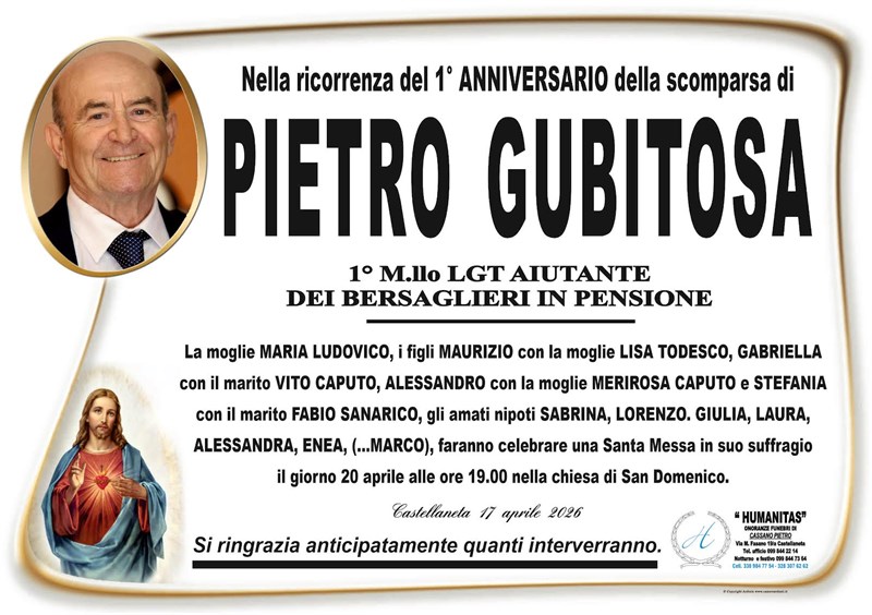 Anniversario di Pietro Gubitosa