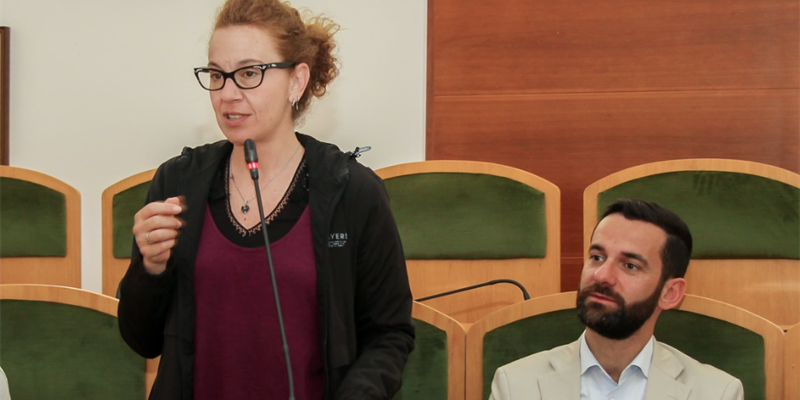 L'assessore Molfetta e il sindaco Di Pippa L'assessore Molfetta e il sindaco Di Pippa