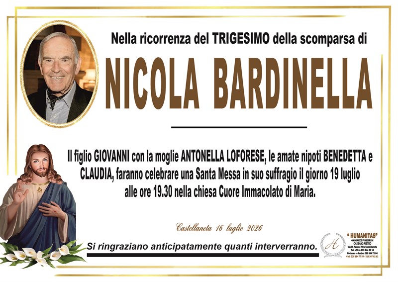 Trigesimo di Nicola Bardinella