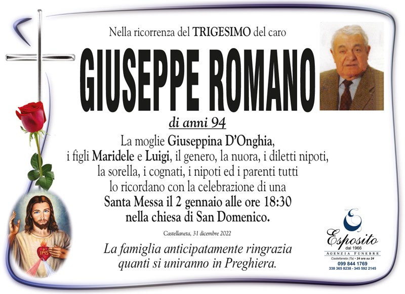 Trigesimo di Giuseppe Romano