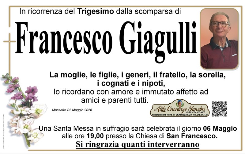 Trigesimo di Francesco Giagulli