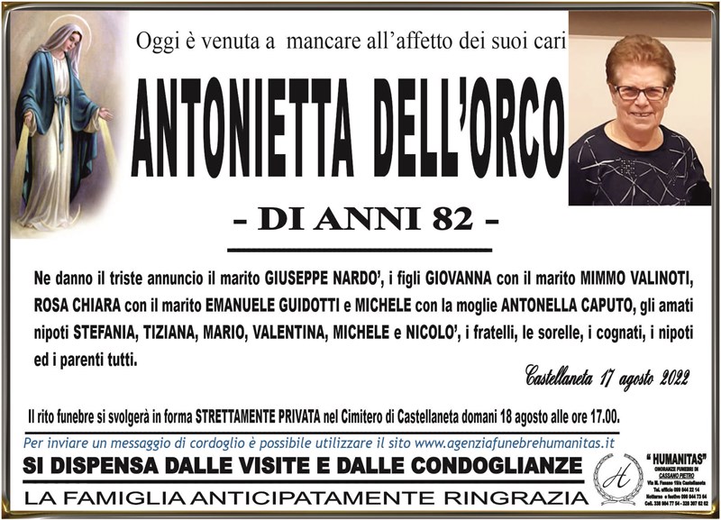 Anniversario di Antonietta Dell’Orco