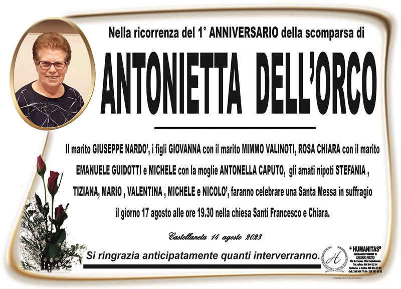 Anniversario di Antonietta Dell’Orco