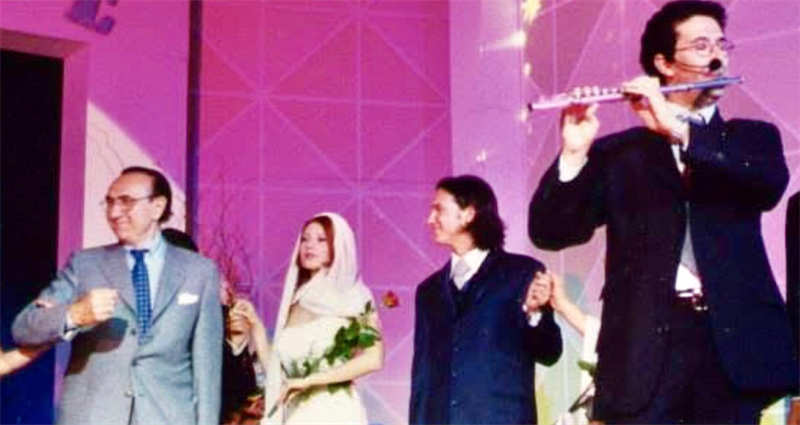 Il maestro Giuseppe Di Gioia in tv con Pippo Baudo