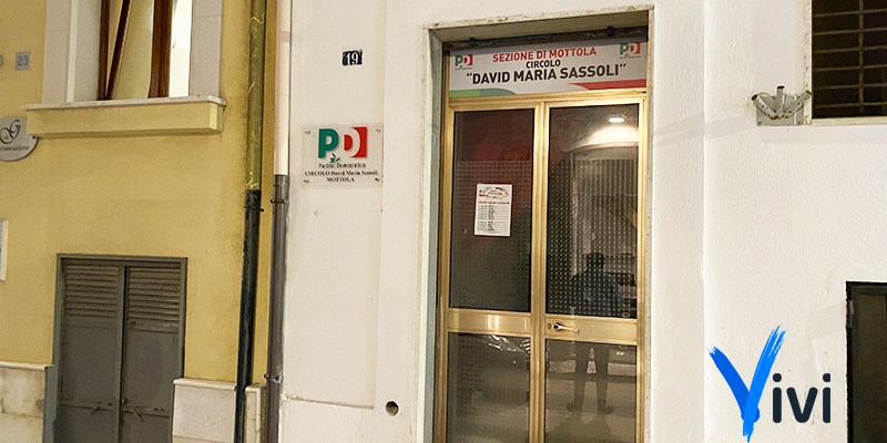 La sede del Pd di Mottola "David Sassoli" La sede del Pd di Mottola "David Sassoli"