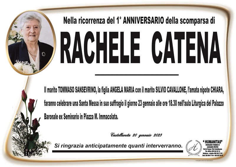 Anniversario di Rachele Catena
