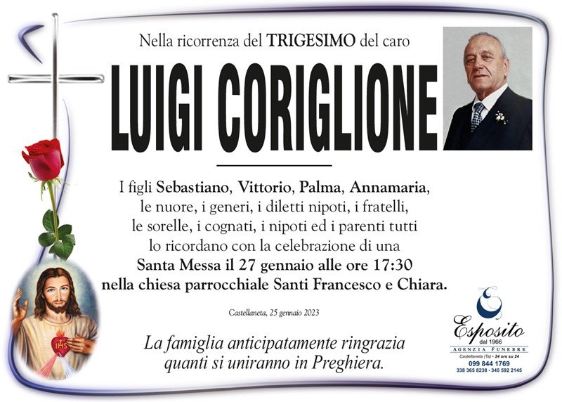 Trigesimo di Luigi Coriglione