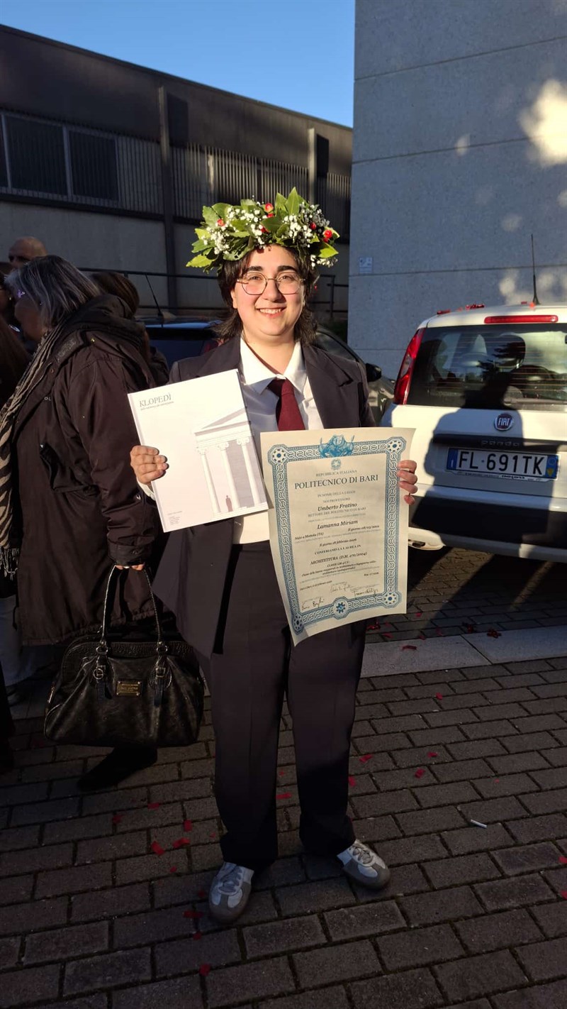 Congratulazioni a Miriam Lamanna