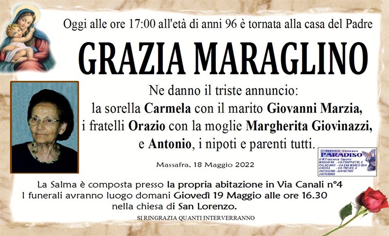 Trigesimo di Grazia Maraglino