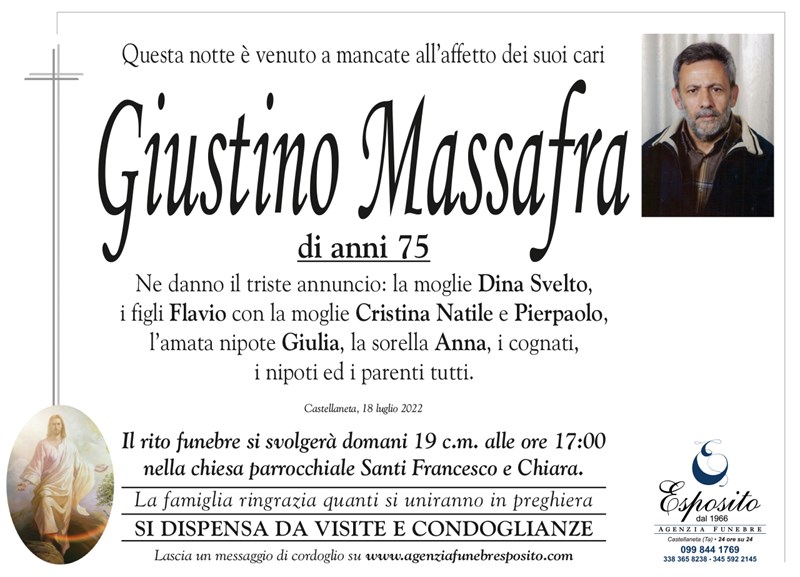 Trigesimo di Giustino  Massafra