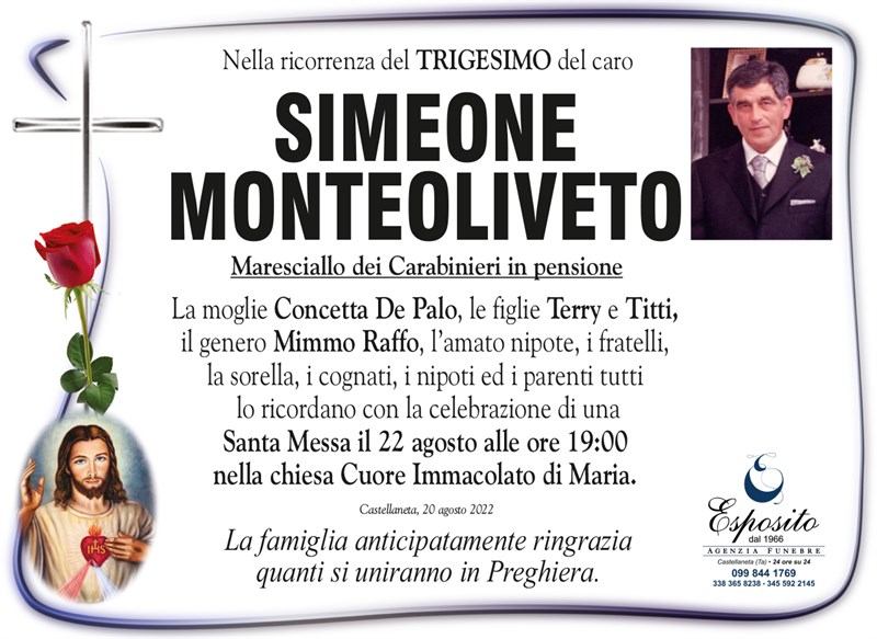 Trigesimo di Simeone Monteoliveto