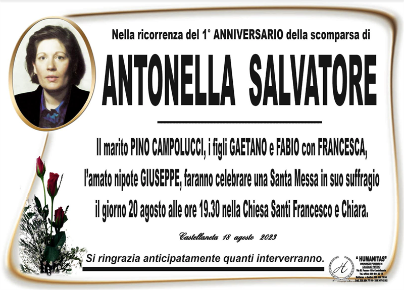 Anniversario di Antonella Salvatore