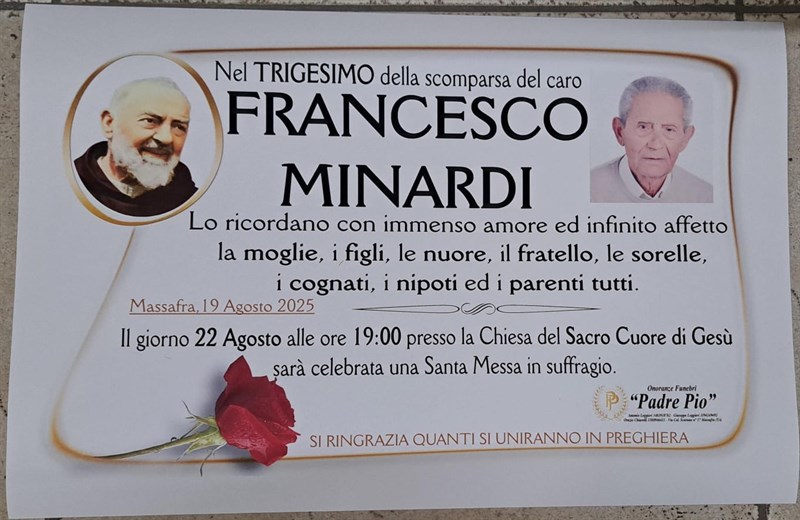 Trigesimo di Francesco Minardi