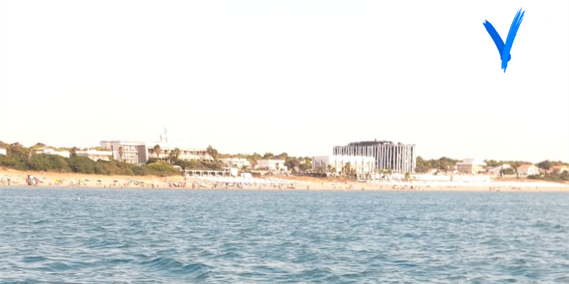 La spiaggia di Castellaneta Marina vista dal mare