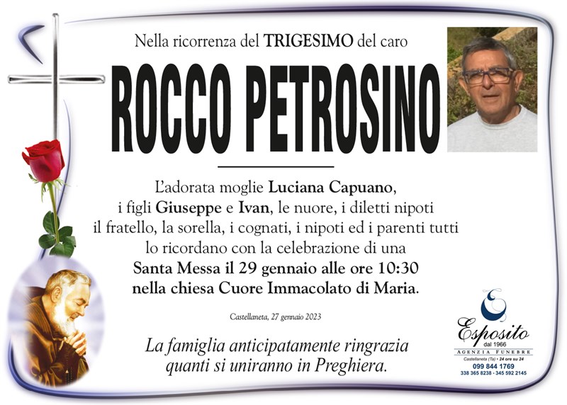 Trigesimo di Rocco Petrosino