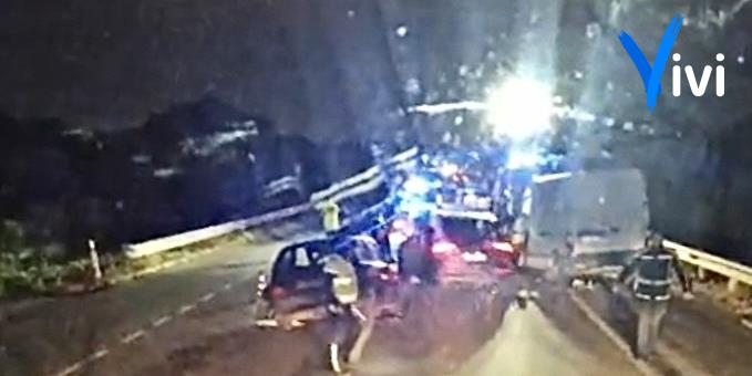 Scontro sulla statale