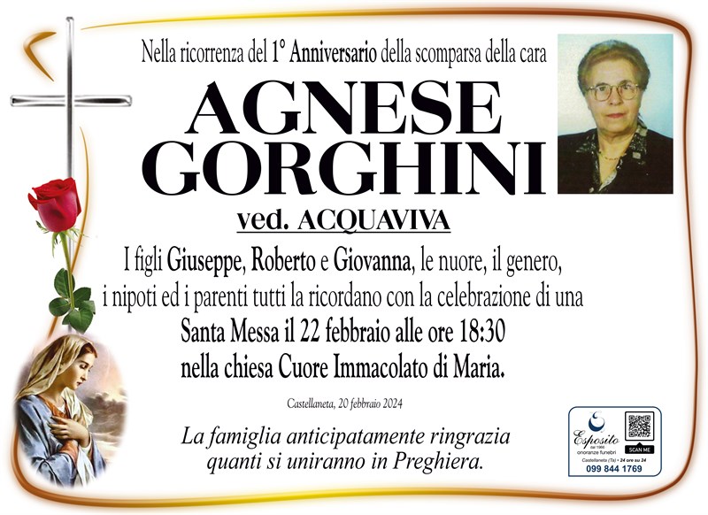 Anniversario di Agnese Gorghini